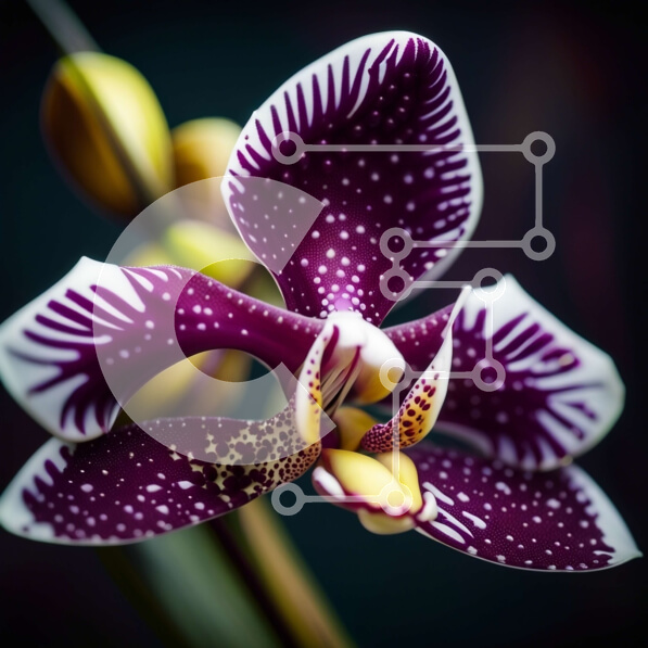 Intra Συλλεκτικό Ξύλινο Παζλ Plywood  4mm - Εκπληκτικό κοντινό πλάνο μιας πλήρως ανθισμένης ορχιδέας Σε Ξύλινο Κουτί - Διαστάσεις: 10x10 cm – 25 κομμάτια