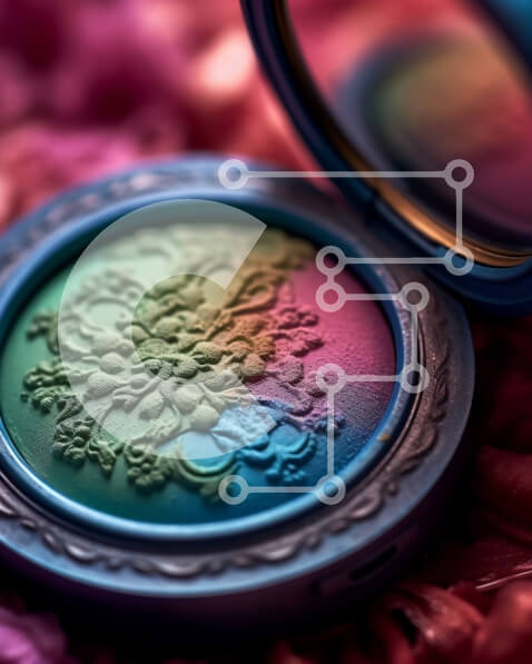 Intra Συλλεκτικό Ξύλινο Παζλ Plywood  4mm - Ζωντανή και εορταστική παλέτα σκιών ματιών με σχέδιο νιφάδα χιονιού Σε Ξύλινο Κουτί - Διαστάσεις Puzzle: 10x10 cm – 25 κομμάτια