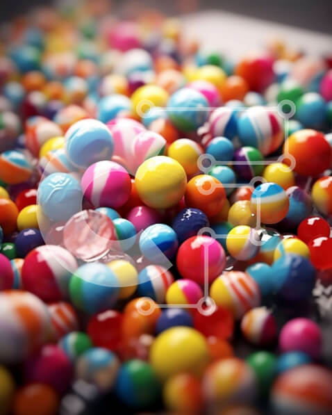 Σετ των 2 Intra Συλλεκτικό Ξύλινο Παζλ Plywood  4mm - Φωτίστε την ημέρα σας με ένα σωρό από πολύχρωμες μπάλες καραμέλας Σε Ξύλινο Κουτί - Διαστάσεις: 10x10 cm – 25 κομμάτια