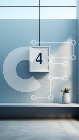 Intra Συλλεκτικό Ξύλινο Παζλ Plywood  4mm - Κενός λευκός τοίχος με πλαίσιο και φυτό σε γλάστρα Σε Ξύλινο Κουτί - Διαστάσεις Puzzle: 10x10 cm – 25 κομμάτια