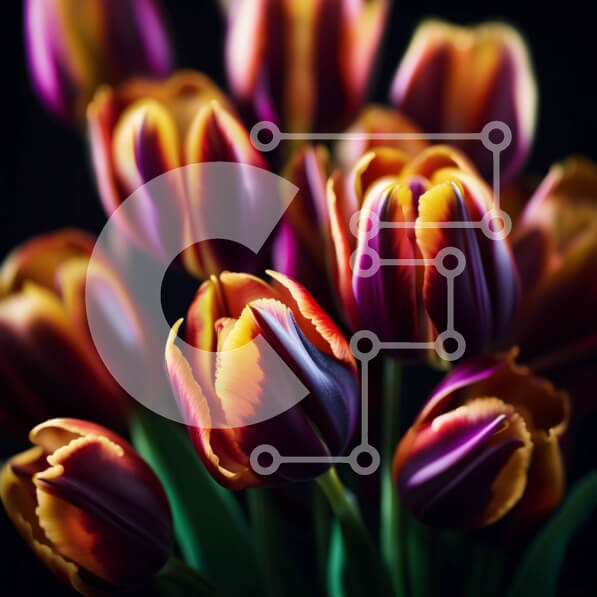 Intra Συλλεκτικό Ξύλινο Παζλ Plywood  4mm - Ζωντανή διάταξη τουλίπες σε κομψό βάζο Σε Ξύλινο Κουτί - Διαστάσεις: 10x10 cm – 25 κομμάτια