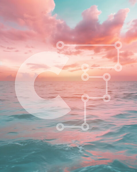 Intra Συλλεκτικό Ξύλινο Παζλ Plywood  4mm - Εκπληκτικό ηλιοβασίλεμα πάνω από τον ωκεανό με ζωηρά ροζ και μπλε σύννεφα Σε Ξύλινο Κουτί - Διαστάσεις: 10x10 cm – 25 κομμάτια