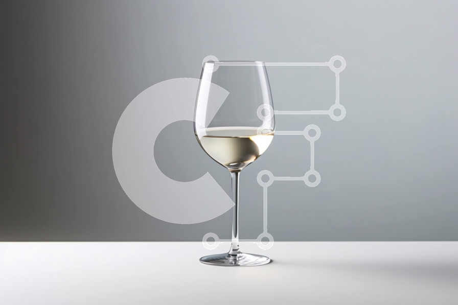 Σετ των 2 Intra Συλλεκτικό Ξύλινο Παζλ Plywood  4mm - Δροσιστικό λευκό κρασί σε καθαρό ποτήρι Σε Ξύλινο Κουτί - Διαστάσεις: 10x10 cm – 25 κομμάτια