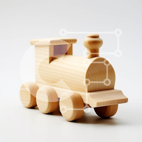 Intra Συλλεκτικό Ξύλινο Παζλ Plywood  4mm - Αξιολάτρευτο Ξύλινο Παιχνίδι Τρένο με ατμομηχανή και επιβατικά αυτοκίνητα Σε Ξύλινο Κουτί - Διαστάσεις: 10x10 cm – 25 κομμάτια