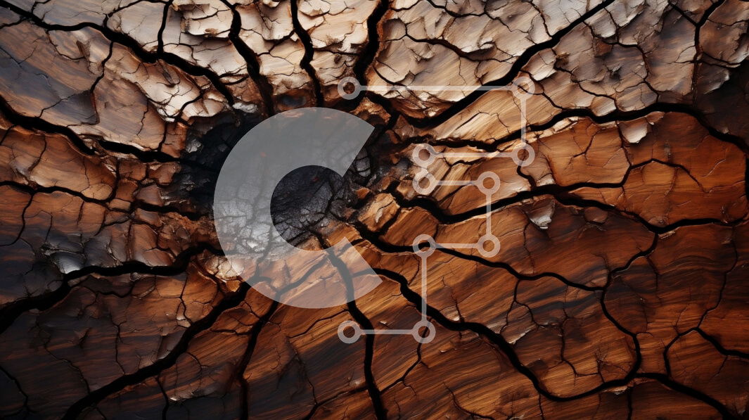 Intra Συλλεκτικό Ξύλινο Παζλ Plywood  4mm - Ζοφερή και έρημη άποψη μιας βαθιάς ρωγμής στο έδαφος Σε Ξύλινο Κουτί - Διαστάσεις: 10x10 cm – 25 κομμάτια