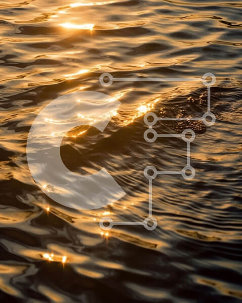 Intra Συλλεκτικό Ξύλινο Παζλ Plywood  4mm - Όμορφο ηλιοβασίλεμα πάνω από την ήρεμη θάλασσα με κυματισμούς στο νερό Σε Ξύλινο Κουτί - Διαστάσεις: 10x10 cm – 25 κομμάτια