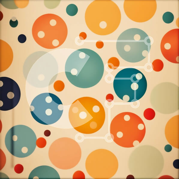 Intra Συλλεκτικό Ξύλινο Παζλ Plywood  4mm - Ζωντανό και παιχνιδιάρικο μοτίβο κύκλου σε ανοιχτό μπεζ φόντο Σε Ξύλινο Κουτί - Διαστάσεις Puzzle: 10x10 cm – 25 κομμάτια