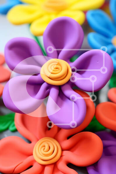 Σετ των 2 Intra Συλλεκτικό Ξύλινο Παζλ Plywood  4mm - Πολύχρωμη ανθοσυνθέσεις σε βάζο Σε Ξύλινο Κουτί - Διαστάσεις: 10x10 cm – 25 κομμάτια