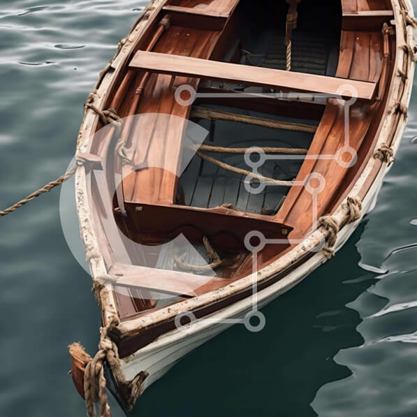 Intra Συλλεκτικό Ξύλινο Παζλ Plywood  4mm - Ξύλινη βάρκα που επιπλέει στο νερό Σε Ξύλινο Κουτί - Διαστάσεις: 10x10 cm – 25 κομμάτια