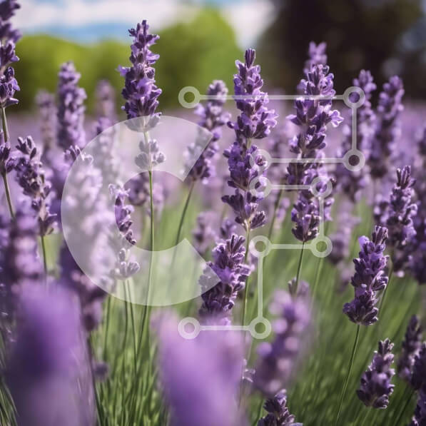 Intra Συλλεκτικό Ξύλινο Παζλ Plywood  4mm - Πεδίο λεβάντας σε πλήρη άνθιση Σε Ξύλινο Κουτί - Διαστάσεις: 10x10 cm – 25 κομμάτια