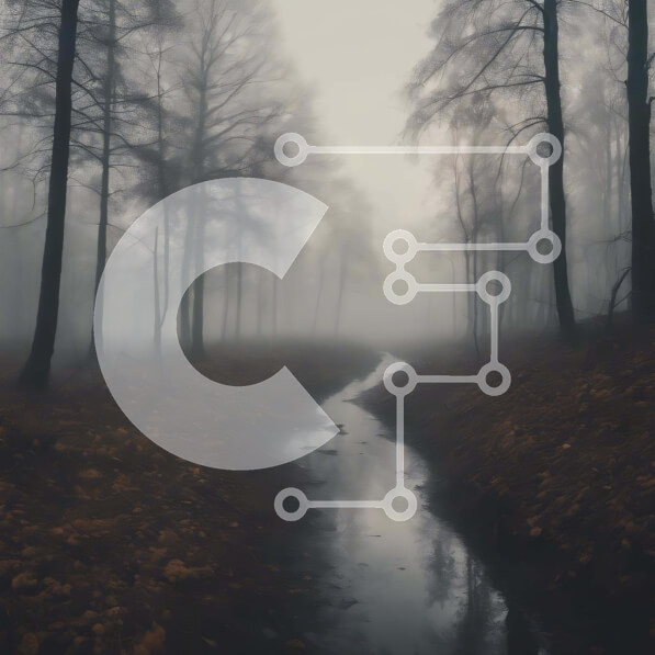 Intra Συλλεκτικό Ξύλινο Παζλ Plywood  4mm - Ομιχλώδες δάσος με ρέμα και δέντρα Σε Ξύλινο Κουτί - Διαστάσεις: 10x10 cm – 25 κομμάτια