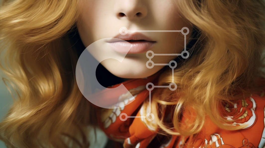 Intra Συλλεκτικό Ξύλινο Παζλ Plywood  4mm - Εκπληκτική εικόνα μιας γυναίκας με μακριά κυματιστά κόκκινα μαλλιά Σε Ξύλινο Κουτί - Διαστάσεις Puzzle: 10x10 cm – 25 κομμάτια