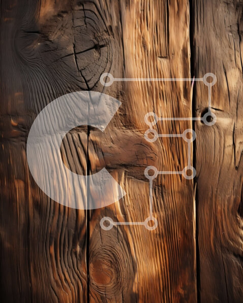 Intra Συλλεκτικό Ξύλινο Παζλ Plywood  4mm - Τραχεία και ξεπερασμένη ξύλινη σανίδα εικόνα από κοντά Σε Ξύλινο Κουτί - Διαστάσεις: 10x10 cm – 25 κομμάτια