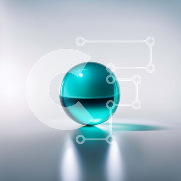 Intra Συλλεκτικό Ξύλινο Παζλ Plywood  4mm - Εκπληκτική εικόνα ενός μπλε γυάλινου μαρμάρου σε μια καθαρή λευκή επιφάνεια Σε Ξύλινο Κουτί - Διαστάσεις: 10x10 cm – 25 κομμάτια