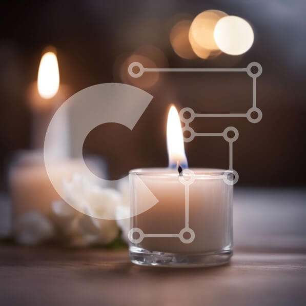 Σετ των 2 Intra Συλλεκτικό Ξύλινο Παζλ Plywood  4mm - Λευκά κεριά με κερί που στάζει σε ξύλινο τραπέζι Σε Ξύλινο Κουτί - Διαστάσεις: 10x10 cm – 25 κομμάτια