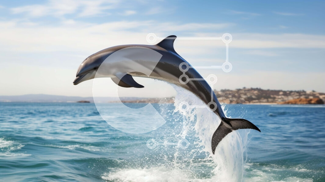 Σετ των 2 Intra Συλλεκτικό Ξύλινο Παζλ Plywood  4mm - Δελφίνι που πηδά έξω από το νερό Σε Ξύλινο Κουτί - Διαστάσεις: 10x10 cm – 25 κομμάτια