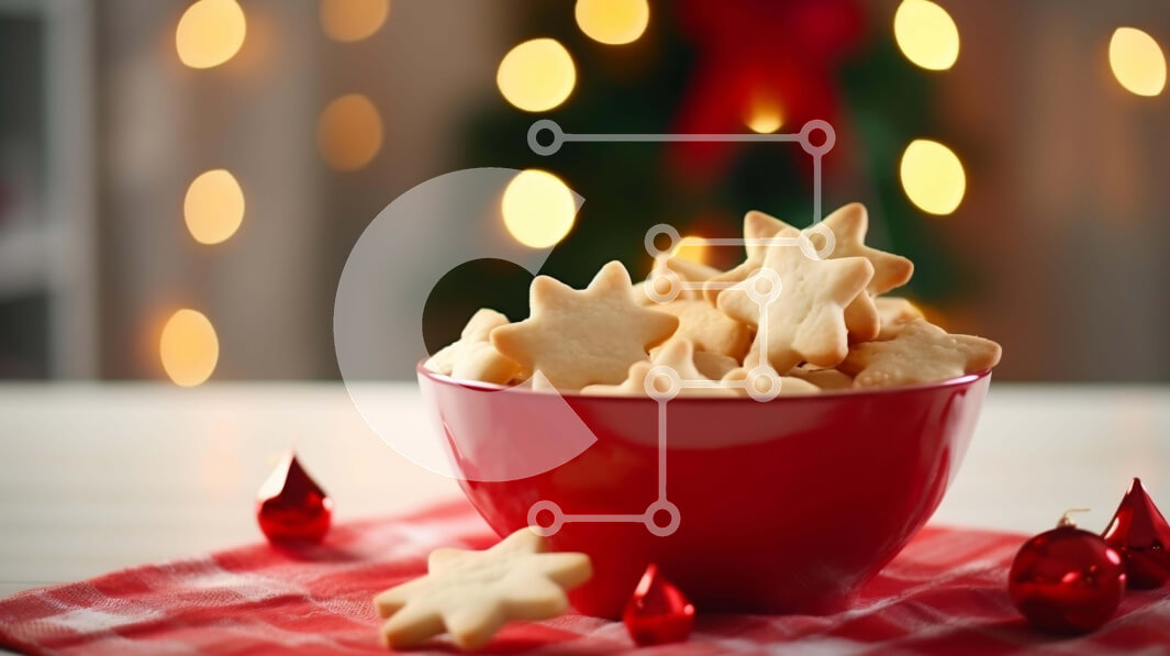 Intra Συλλεκτικό Ξύλινο Παζλ Plywood  4mm - Γιορτινά χριστουγεννιάτικα μπισκότα σε σχήμα αστεριών Σε Ξύλινο Κουτί - Διαστάσεις: 10x10 cm – 25 κομμάτια