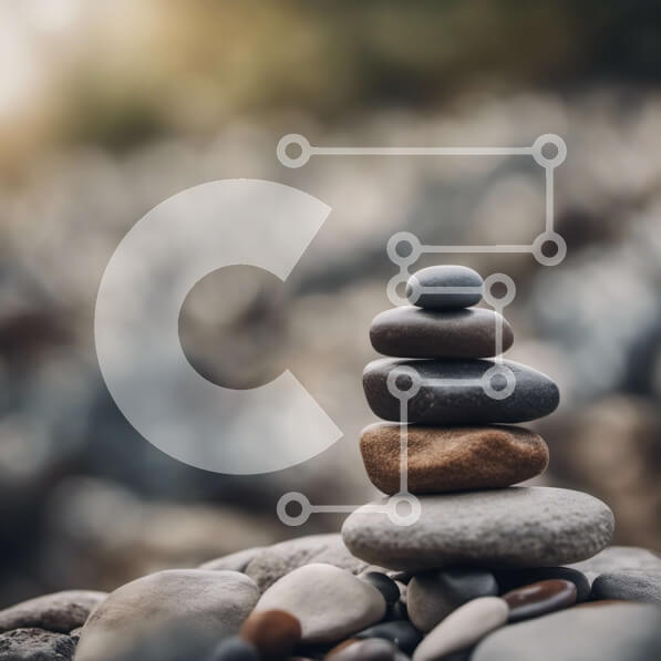 Intra Συλλεκτικό Ξύλινο Παζλ Plywood  4mm - Στοίβα βράχων σε μια βραχώδη παραλία Σε Ξύλινο Κουτί - Διαστάσεις: 10x10 cm – 25 κομμάτια