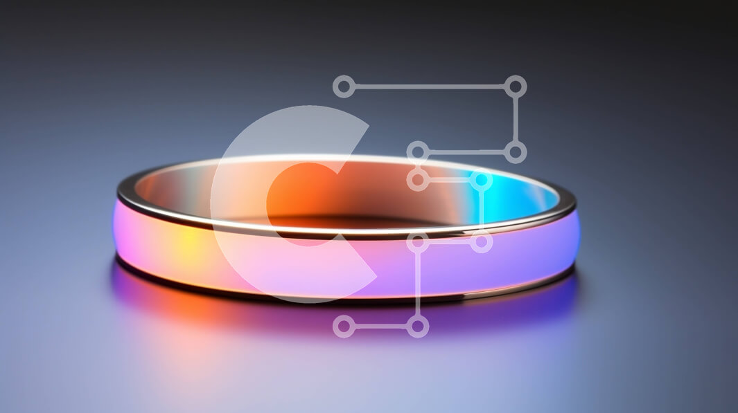 Intra Συλλεκτικό Ξύλινο Παζλ Plywood  4mm - Πολύχρωμο δαχτυλίδι σε σκούρο φόντο Σε Ξύλινο Κουτί - Διαστάσεις Puzzle: 10x10 cm – 25 κομμάτια