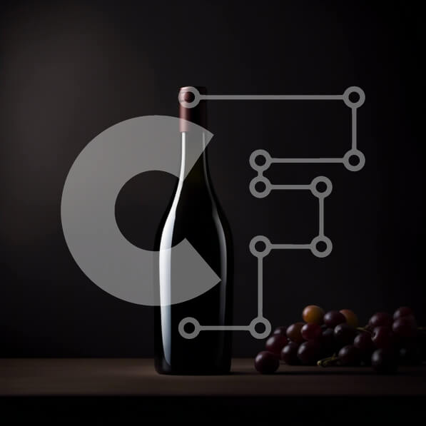 Σετ των 2 Intra Συλλεκτικό Ξύλινο Παζλ Plywood  4mm - Νόστιμο κόκκινο κρασί και φρέσκα σταφύλια σε ένα ρουστίκ ξύλινο τραπέζι Σε Ξύλινο Κουτί - Διαστάσεις: 10x10 cm – 25 κομμάτια