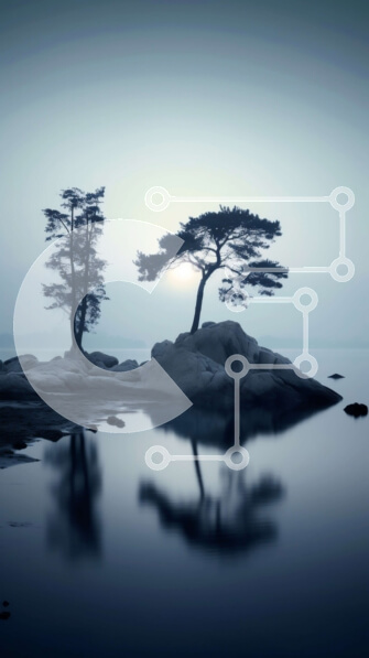 Σετ των 2 Intra Συλλεκτικό Ξύλινο Παζλ Plywood  4mm - Όμορφη εικόνα ενός μοναχικού δέντρου στο ηλιοβασίλεμα στο Rocky Outcropping Σε Ξύλινο Κουτί - Διαστάσεις: 10x10 cm – 25 κομμάτια