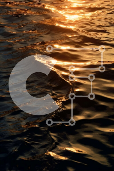 Σετ των 2 Intra Συλλεκτικό Ξύλινο Παζλ Plywood  4mm - Όμορφο ηλιοβασίλεμα πάνω από τον ωκεανό με λαμπερό ουρανό και κύματα Σε Ξύλινο Κουτί - Διαστάσεις: 10x10 cm – 25 κομμάτια