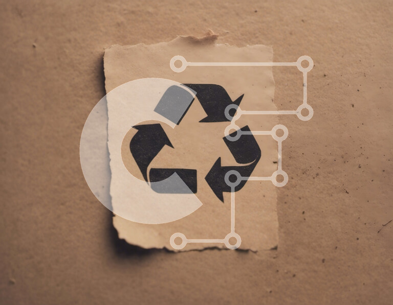 Intra Συλλεκτικό Ξύλινο Παζλ Plywood  4mm - Σύμβολο ανακύκλωσης σε χαρτί Σε Ξύλινο Κουτί - Διαστάσεις Puzzle: 10x10 cm – 25 κομμάτια