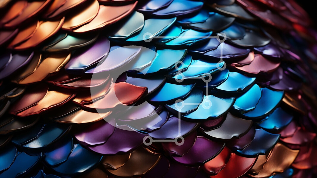 Intra Συλλεκτικό Ξύλινο Παζλ Plywood  4mm - Ζωντανή εικόνα από κοντά μιας πολύχρωμης ζυγαριάς ψαριού Σε Ξύλινο Κουτί - Διαστάσεις: 10x10 cm – 25 κομμάτια