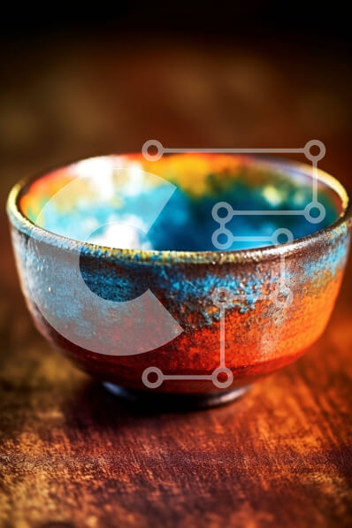 Intra Συλλεκτικό Ξύλινο Παζλ Plywood  4mm - Ζωντανό κεραμικό μπολ με γυαλιστερό φινίρισμα και μοναδικό χαρακτήρα Σε Ξύλινο Κουτί - Διαστάσεις: 10x10 cm – 25 κομμάτια