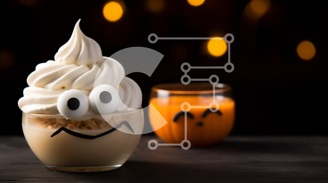 Σετ των 2 Intra Συλλεκτικό Ξύλινο Παζλ Plywood  4mm - Κύπελλο σαντιγί με βολβούς ματιών και χαμόγελα Σε Ξύλινο Κουτί - Διαστάσεις: 10x10 cm – 25 κομμάτια