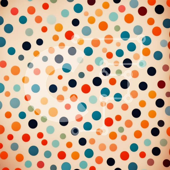 Intra Συλλεκτικό Ξύλινο Παζλ Plywood  4mm - Πολύχρωμο αφηρημένο μοτίβο πουά Σε Ξύλινο Κουτί - Διαστάσεις Puzzle: 10x10 cm – 25 κομμάτια