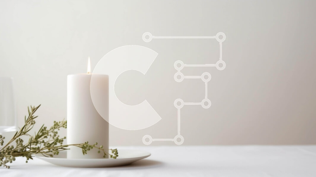 Σετ των 2 Intra Συλλεκτικό Ξύλινο Παζλ Plywood  4mm - Λευκό κερί και κλαδάκι θυμάρι σε ένα άδειο πιάτο Σε Ξύλινο Κουτί - Διαστάσεις: 10x10 cm – 25 κομμάτια