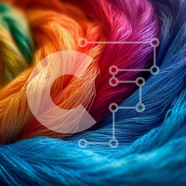 Intra Συλλεκτικό Ξύλινο Παζλ Plywood  4mm - Κοντινό πλάνο μπάλας νήματος ουράνιου τόξου σε λευκό φόντο Σε Ξύλινο Κουτί - Διαστάσεις Puzzle: 10x10 cm – 25 κομμάτια