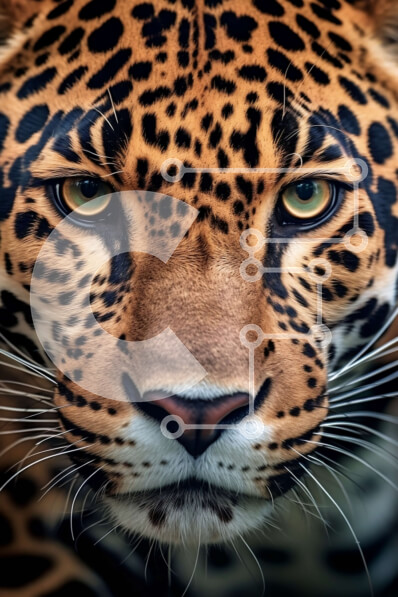 Σετ των 2 Intra Συλλεκτικό Ξύλινο Παζλ Plywood  4mm - Εκπληκτική κοντινή φωτογραφία μιας τζάγκουαρ που κοιτάζει έντονα την κάμερα Σε Ξύλινο Κουτί - Διαστάσεις: 10x10 cm – 25 κομμάτια