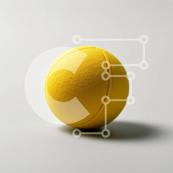 Intra Συλλεκτικό Ξύλινο Παζλ Plywood  4mm - Κίτρινη μπάλα σε γκρίζα επιφάνεια Σε Ξύλινο Κουτί - Διαστάσεις: 10x10 cm – 25 κομμάτια