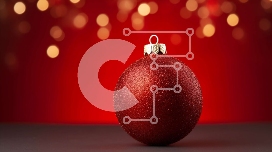 Intra Συλλεκτικό Ξύλινο Παζλ Plywood  4mm - Κόκκινη Χριστουγεννιάτικη μπάλα σε πορτοκαλί φόντο Σε Ξύλινο Κουτί - Διαστάσεις: 10x10 cm – 25 κομμάτια