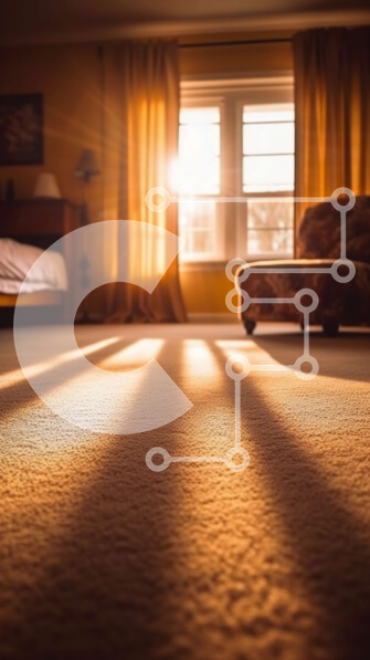 Intra Συλλεκτικό Ξύλινο Παζλ Plywood  4mm - Όμορφη εικόνα της ηλιαχτίδας που φωτίζει το χαλί κρεβατοκάμαρας Σε Ξύλινο Κουτί - Διαστάσεις Puzzle: 10x10 cm – 25 κομμάτια