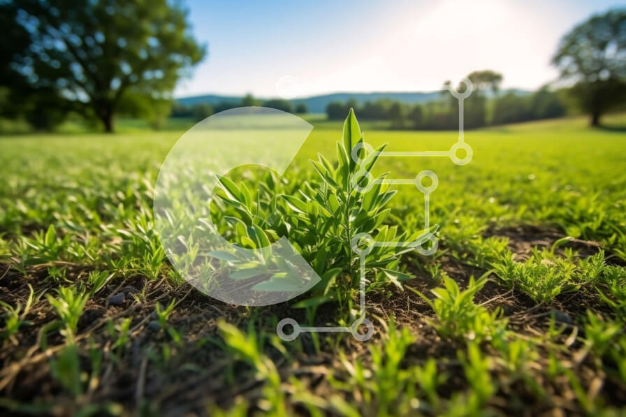 Intra Συλλεκτικό Ξύλινο Παζλ Plywood  4mm - Όμορφη εικόνα ενός μικρού φυτού σε ένα ηλιόλουστο χωράφι Σε Ξύλινο Κουτί - Διαστάσεις: 10x10 cm – 25 κομμάτια