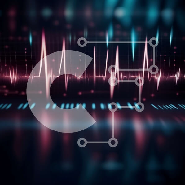 Intra Συλλεκτικό Ξύλινο Παζλ Plywood  4mm - Στυλιζαρισμένη αναπαράσταση ενός καρδιακού παλμού σε σκοτεινό φόντο Σε Ξύλινο Κουτί - Διαστάσεις Puzzle: 10x10 cm – 25 κομμάτια