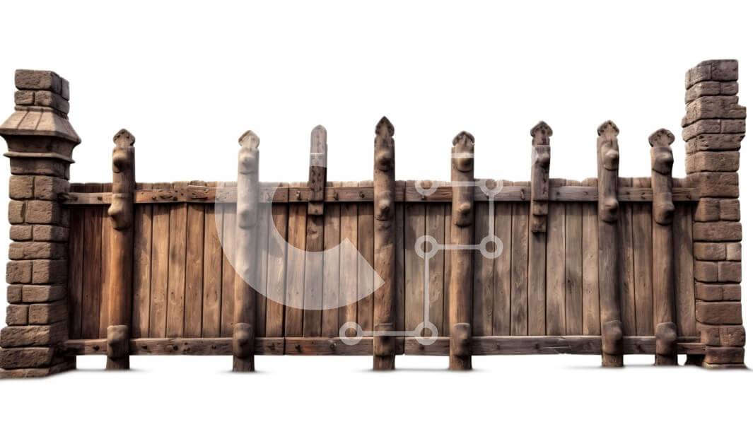 Intra Συλλεκτικό Ξύλινο Παζλ Plywood  4mm - Προστατευτικός ξύλινος φράχτης με αιχμές - Φωτογραφία Αρχείου Σε Ξύλινο Κουτί - Διαστάσεις Puzzle: 10x10 cm – 25 κομμάτια