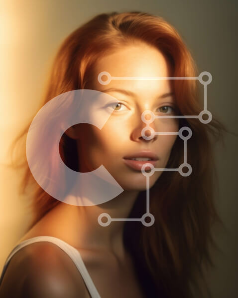 Intra Συλλεκτικό Ξύλινο Παζλ Plywood  4mm - Πορτρέτο μιας νεαρής γυναίκας με κόκκινα μαλλιά Σε Ξύλινο Κουτί - Διαστάσεις Puzzle: 10x10 cm – 25 κομμάτια