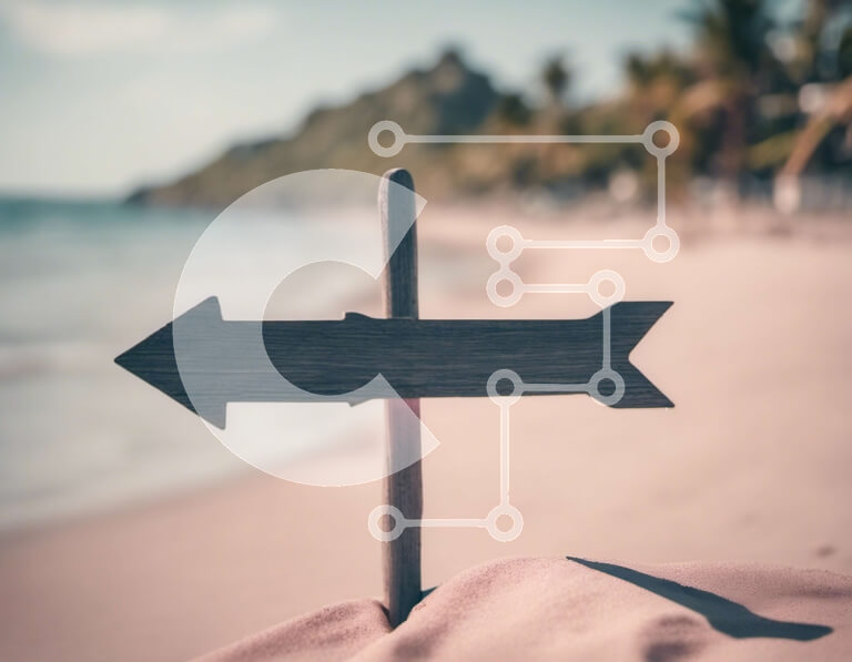 Intra Συλλεκτικό Ξύλινο Παζλ Plywood  4mm - Ξύλινη πινακίδα που δείχνει προς την παραλία Σε Ξύλινο Κουτί - Διαστάσεις Puzzle: 10x10 cm – 25 κομμάτια