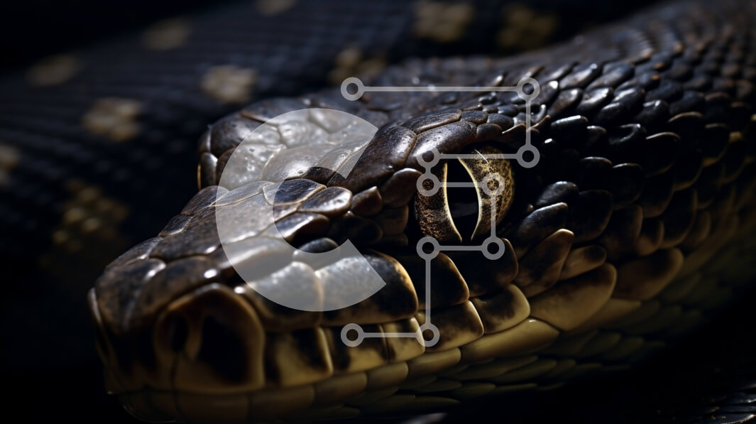 Σετ των 2 Intra Συλλεκτικό Ξύλινο Παζλ Plywood  4mm - Κοντινή εικόνα του φιδιού ή του αλιγάτορα Σε Ξύλινο Κουτί - Διαστάσεις: 10x10 cm – 25 κομμάτια