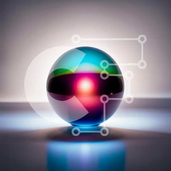 Intra Συλλεκτικό Ξύλινο Παζλ Plywood  4mm - Μυστηριώδης και συναρπαστική εικόνα μιας πολύχρωμης ιριδίζουσας μπάλας Σε Ξύλινο Κουτί - Διαστάσεις Puzzle: 10x10 cm – 25 κομμάτια