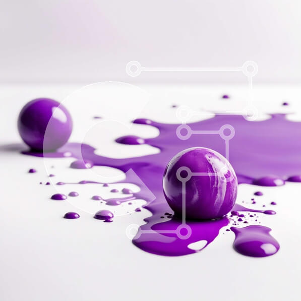 Intra Συλλεκτικό Ξύλινο Παζλ Plywood  4mm - Ζωντανή μωβ βαφή σε καθαρό λευκό φόντο Σε Ξύλινο Κουτί - Διαστάσεις Puzzle: 10x10 cm – 25 κομμάτια