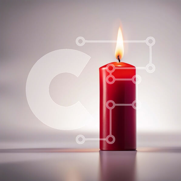 Intra Συλλεκτικό Ξύλινο Παζλ Plywood  4mm - Εκπληκτική εικόνα ενός κόκκινου κεριού σε ένα τραπέζι Σε Ξύλινο Κουτί - Διαστάσεις Puzzle: 10x10 cm – 25 κομμάτια