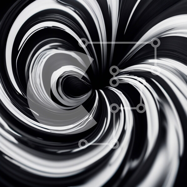 Intra Συλλεκτικό Ξύλινο Παζλ Plywood  4mm - Υπνωτικό Ασπρόμαυρο Σπιράλ Σε Ξύλινο Κουτί - Διαστάσεις Puzzle: 10x10 cm – 25 κομμάτια