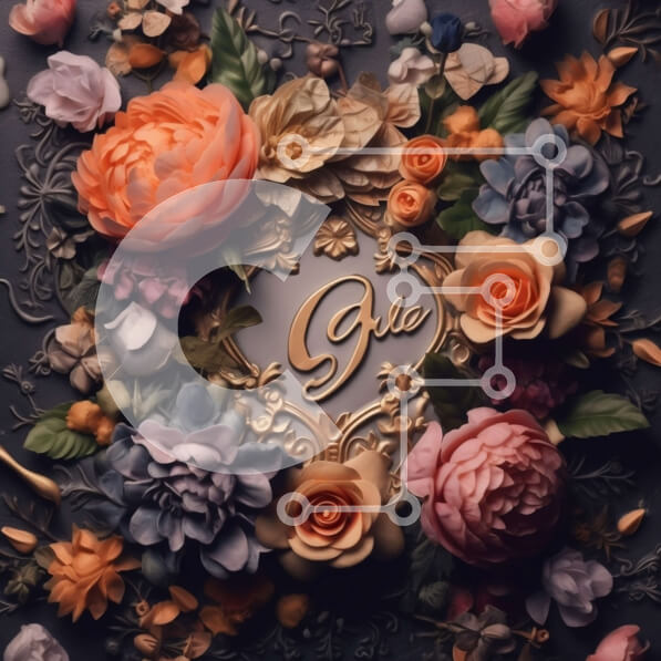 Σετ των 2 Intra Συλλεκτικό Ξύλινο Παζλ Plywood  4mm - Εκλεπτυσμένο Floral στεφάνι με διάφορα λουλούδια Σε Ξύλινο Κουτί - Διαστάσεις: 10x10 cm – 25 κομμάτια