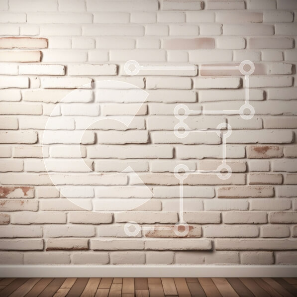 Intra Συλλεκτικό Ξύλινο Παζλ Plywood  4mm - Υφή τοίχου από λευκό τούβλο για έργα σχεδίασης Σε Ξύλινο Κουτί - Διαστάσεις Puzzle: 10x10 cm – 25 κομμάτια