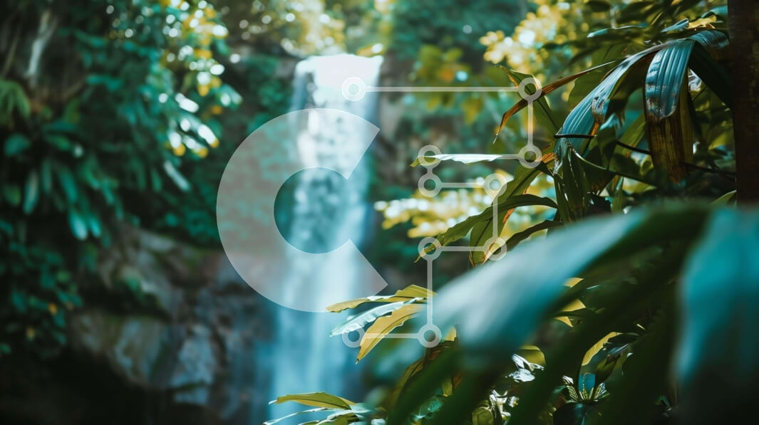 Intra Συλλεκτικό Ξύλινο Παζλ Plywood  4mm - Κρυμμένος καταρράκτης στο καταπράσινο τοπίο Σε Ξύλινο Κουτί - Διαστάσεις: 10x10 cm – 25 κομμάτια